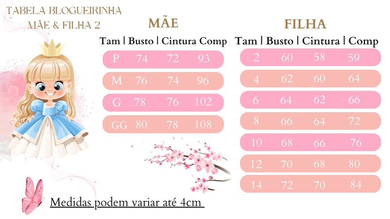Vestido Blogueirinha  Mãe e Filha Lara Jeans (VESTBLMAEFLARA)