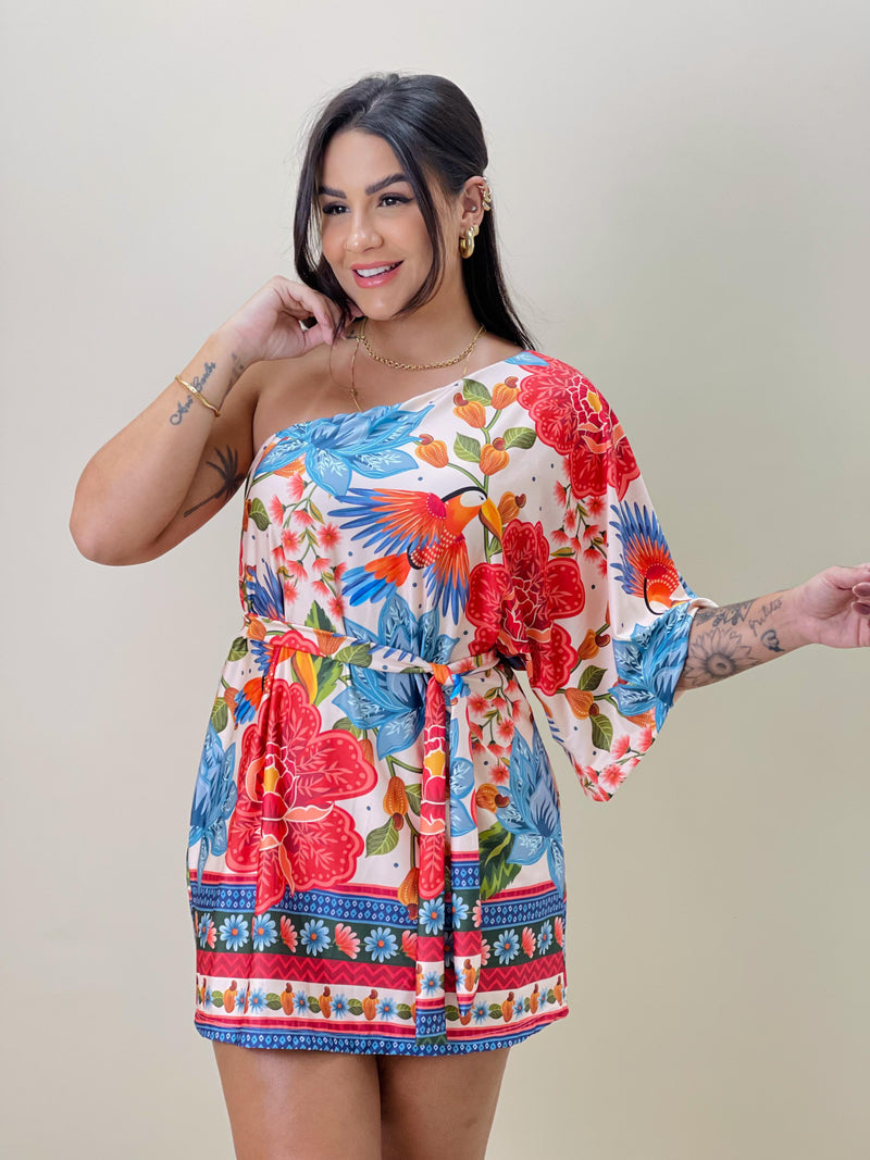 Vestido Lana Araras Tropicais (5467)